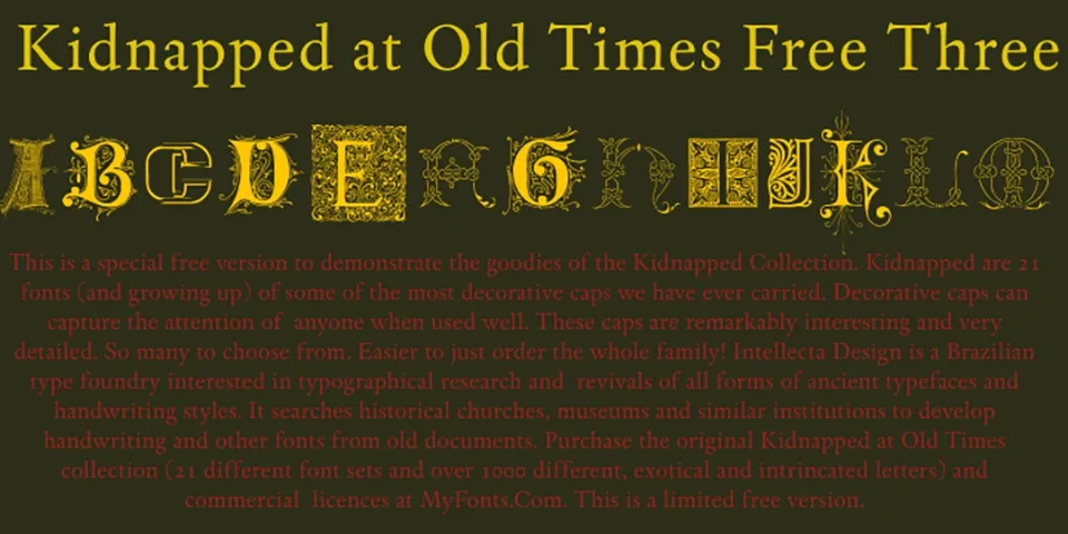 Kidnapped at Old Times Font