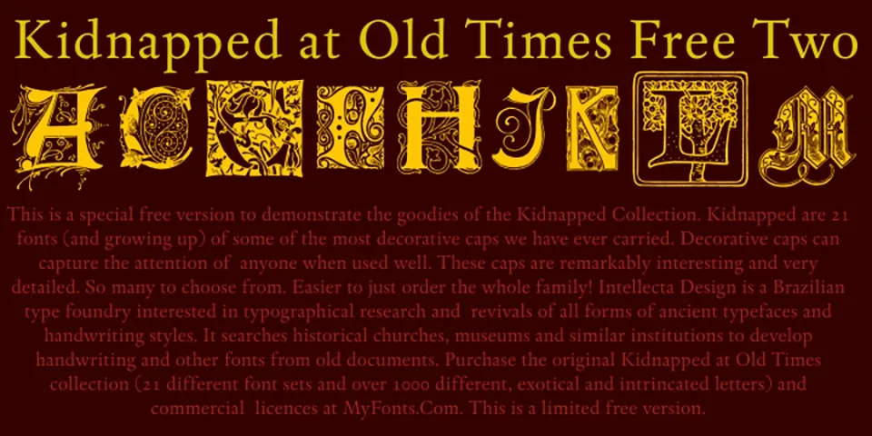 Kidnapped at Old Times Font