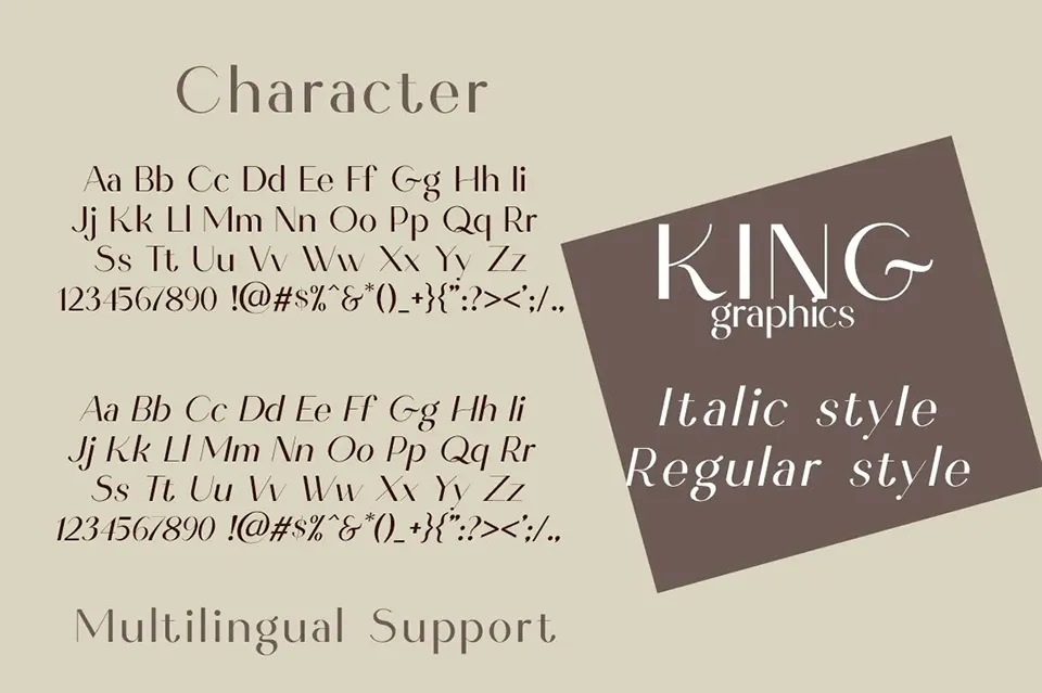 King Graphics Font