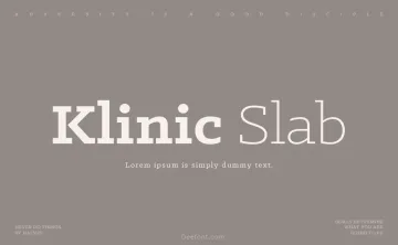 Klinic Slab Font Family