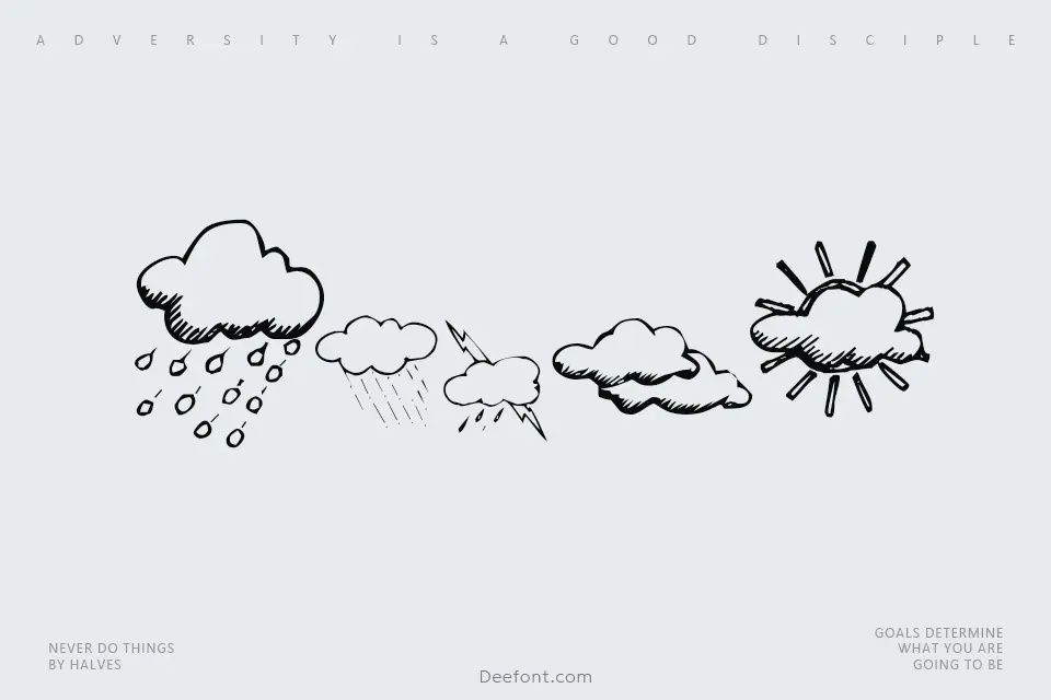 KR Weather Dings Font
