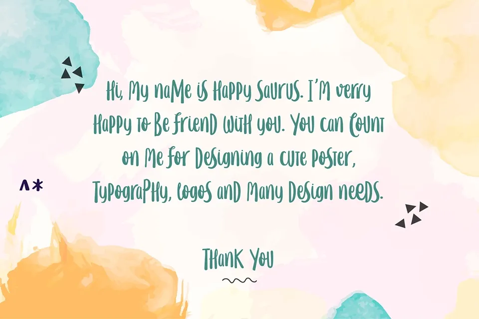 LD Happy Saurus Font