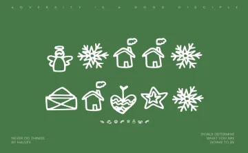 Lettertype Mies Christmas Icons Font