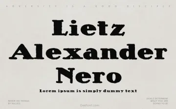 Lietz Alexander Nero Font