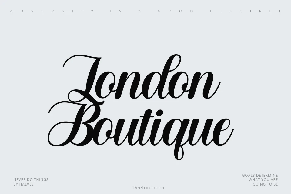 London Boutique Font