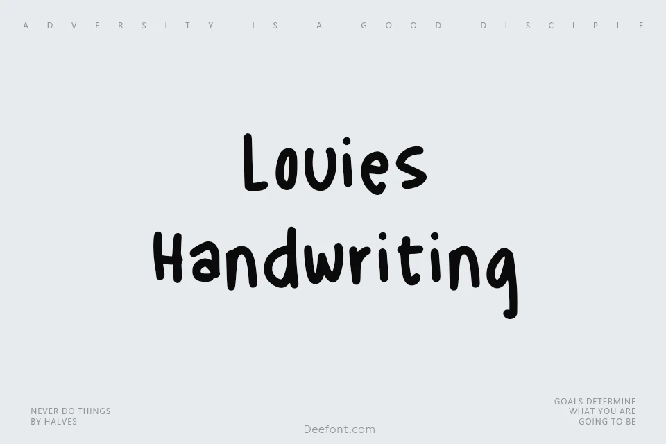 Louies Handwriting Font