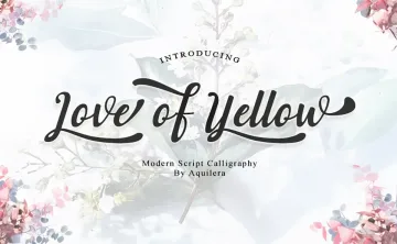 Love of Yellow Font