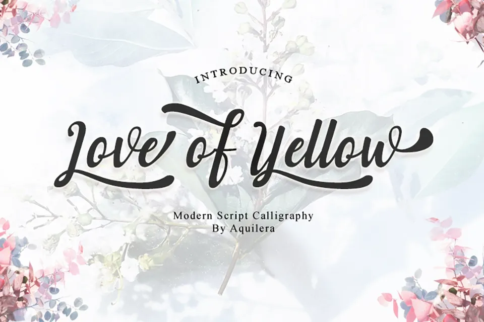 Love of Yellow Font