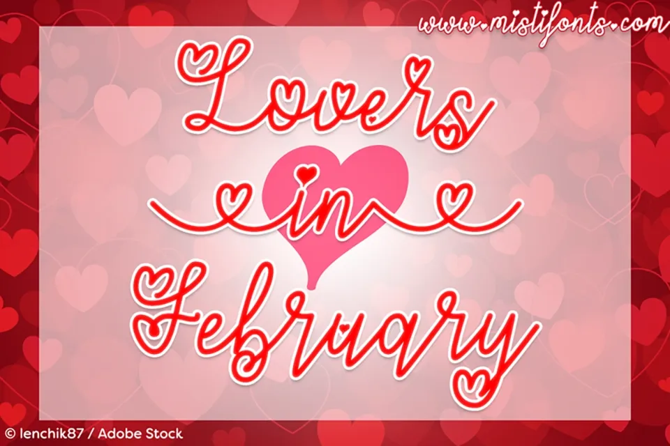 Lovers in February Font