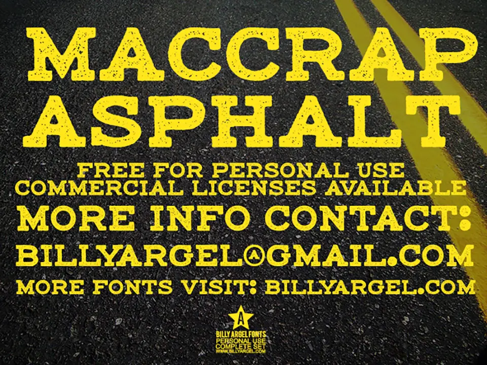 Maccrap Asphalt Font