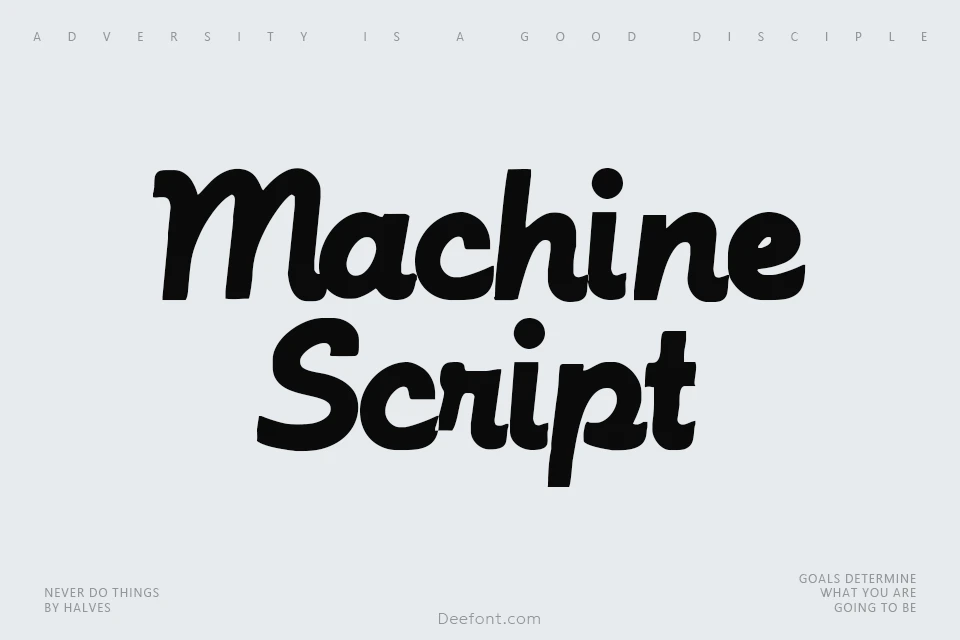 Machine Script Font