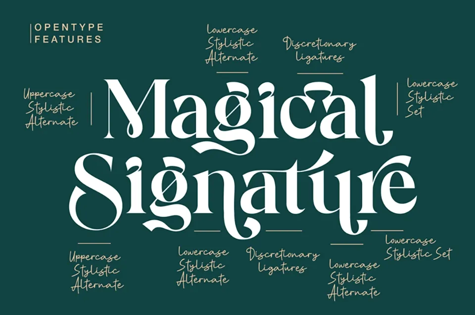 Magical Signature Font