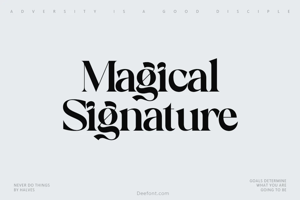 Magical Signature Font