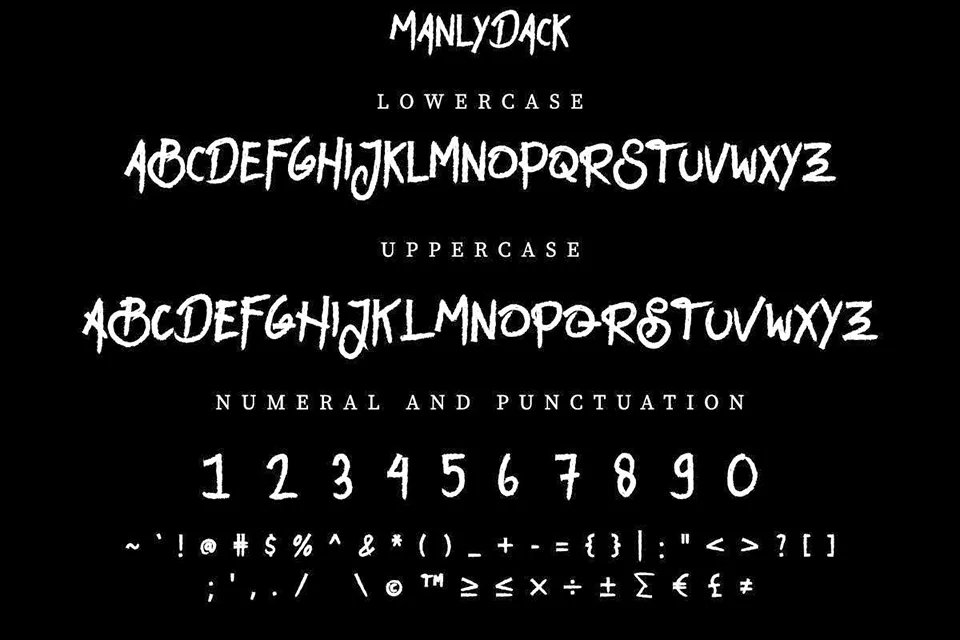 Manly Dack Font