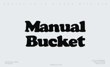 Manual Cookie Bucket Font