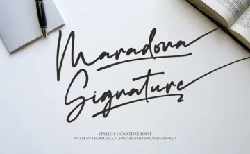 Maradona Signature Font