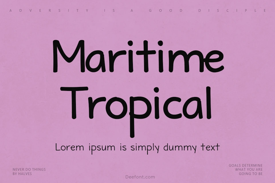 Maritime Tropical Neue Font