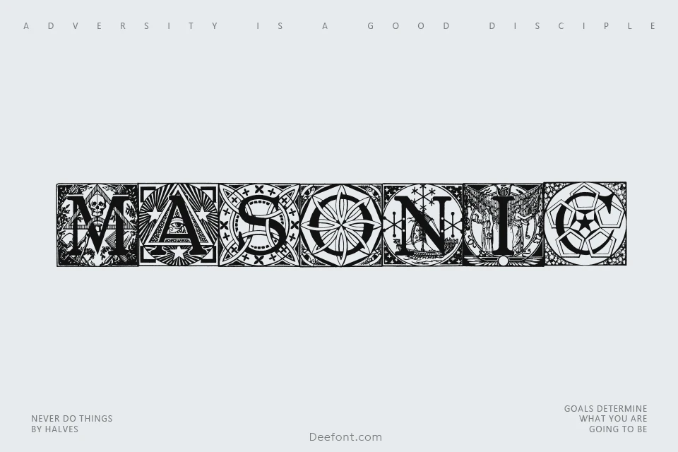 Masonic Tattegrain Font