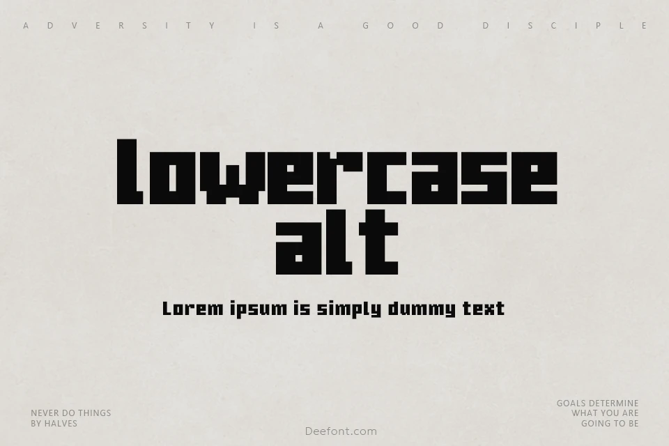 MC Ten Lowercase Alt Font