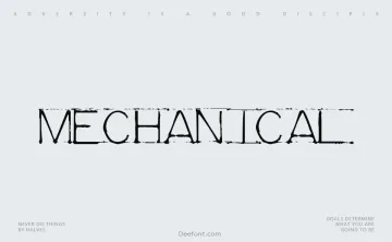 Mechanical Fun Font