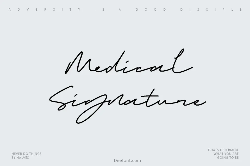 Medical Signature Font