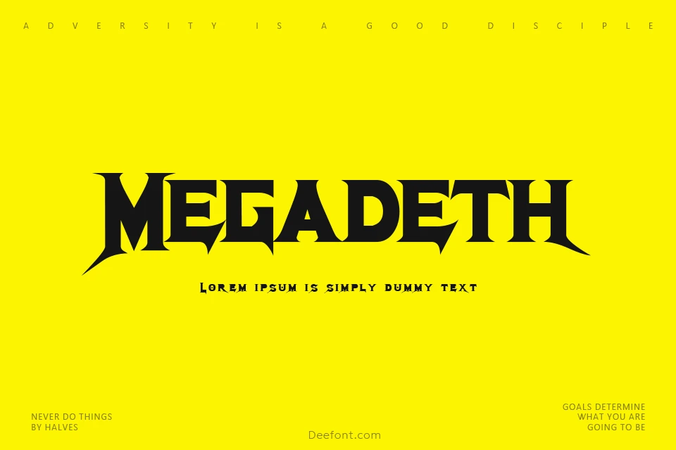 Megadeth Font