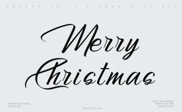 Merry Christmas Script Typeface