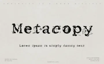 Metacopy Font