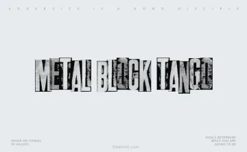 Metal Block Tango Font