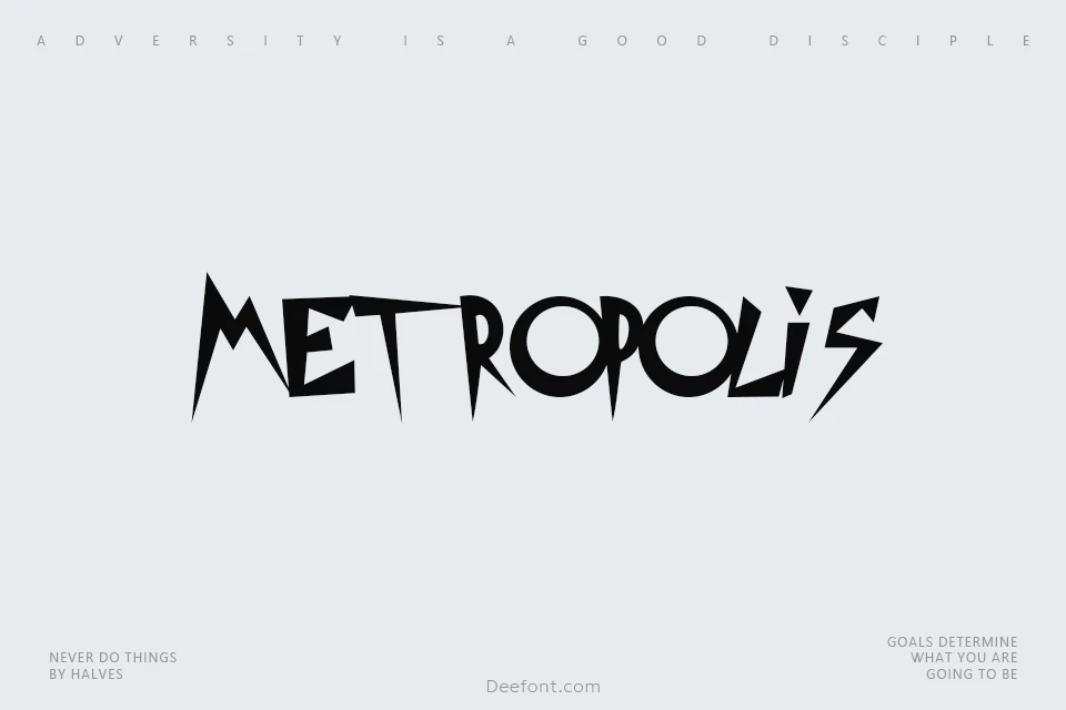 Metropolis Font