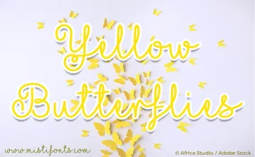 Mf Yellow Butterflies Font