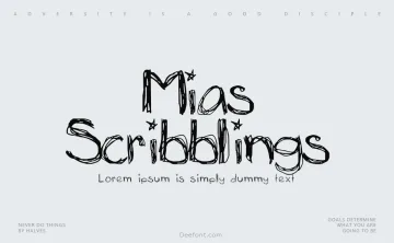 Mia’s Scribblings Font