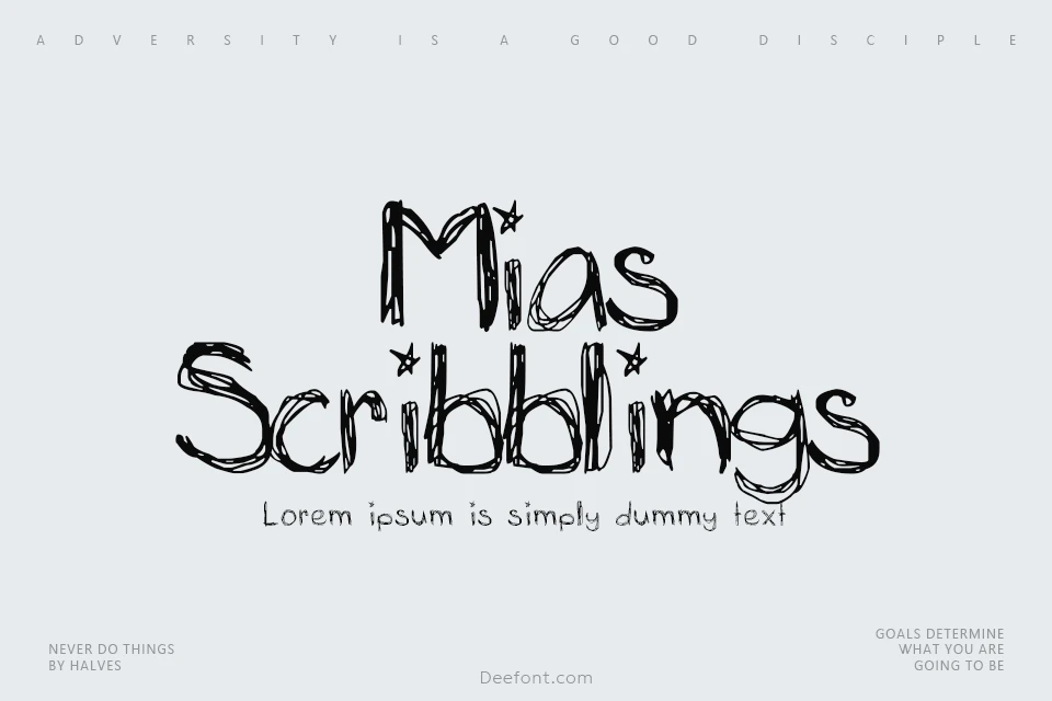 Mia's Scribblings Font