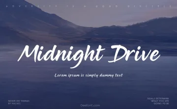 Midnight Drive Font