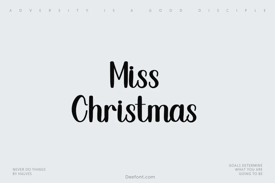 Miss Christmas Font