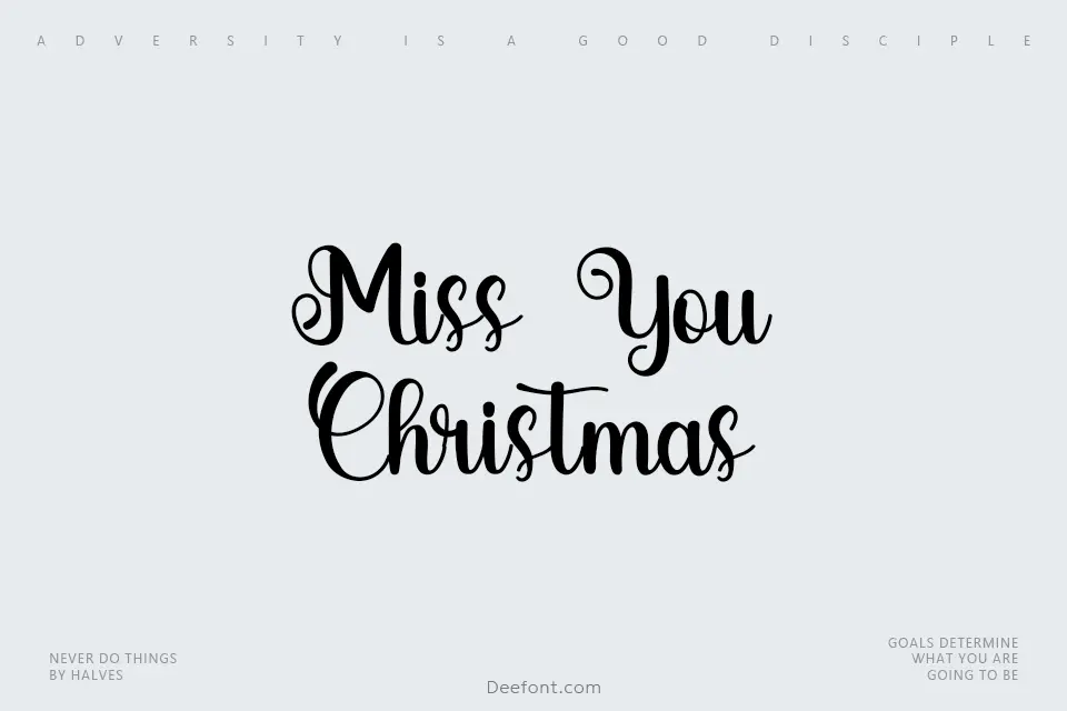 Miss You Christmas Font