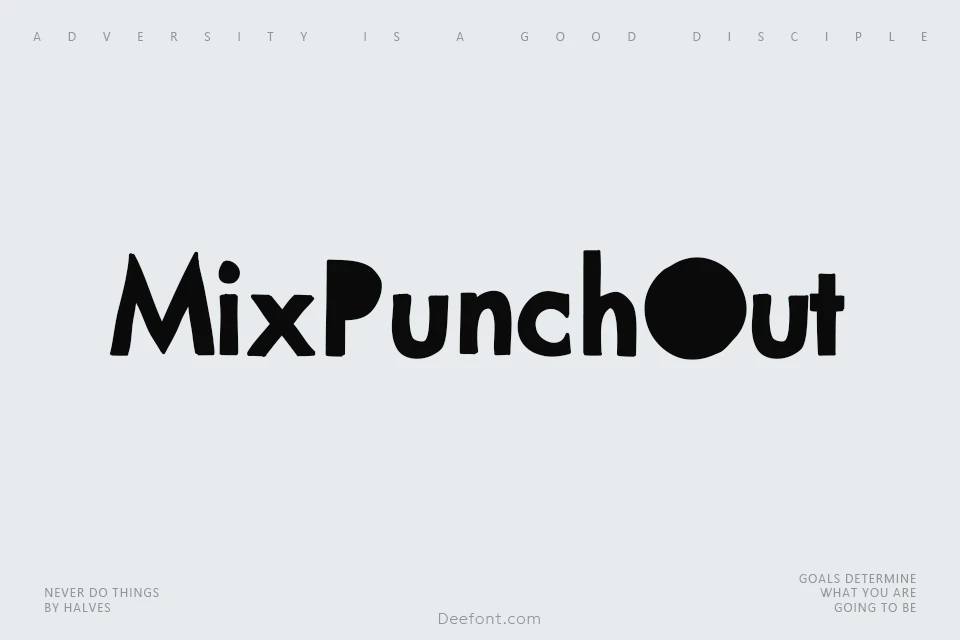 Mix Punch Out Font