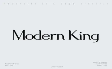 Modern King Font