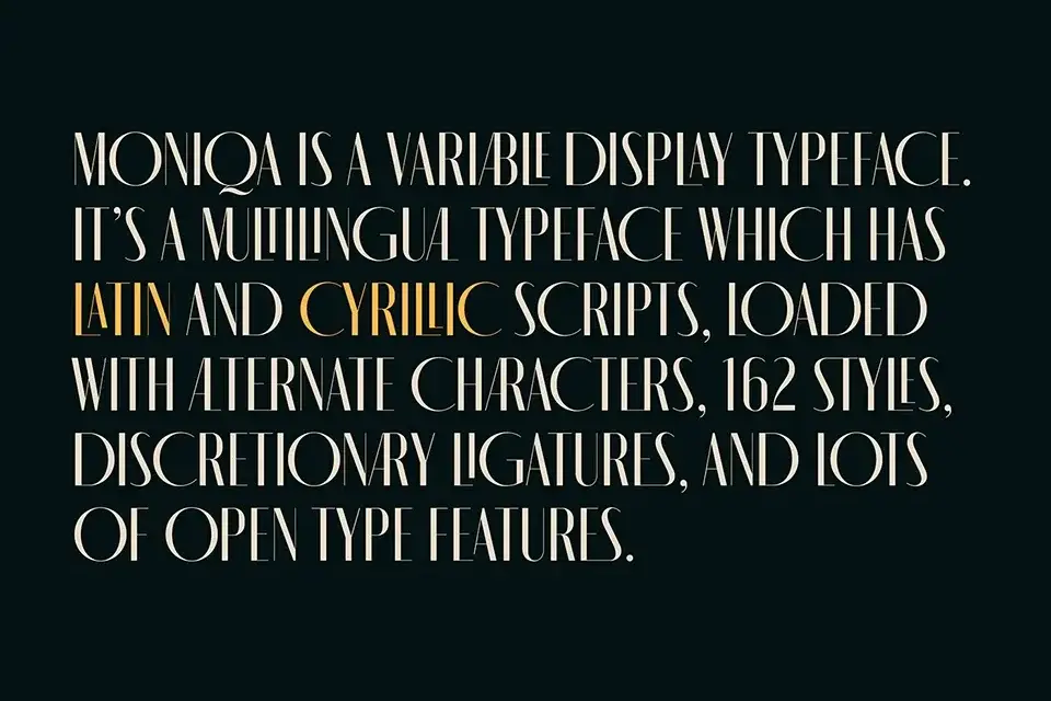 Moniqa free typeface