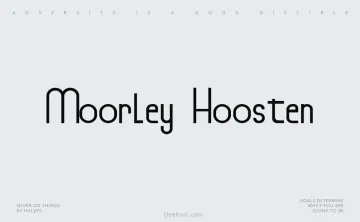 Moorley Hoosten Font