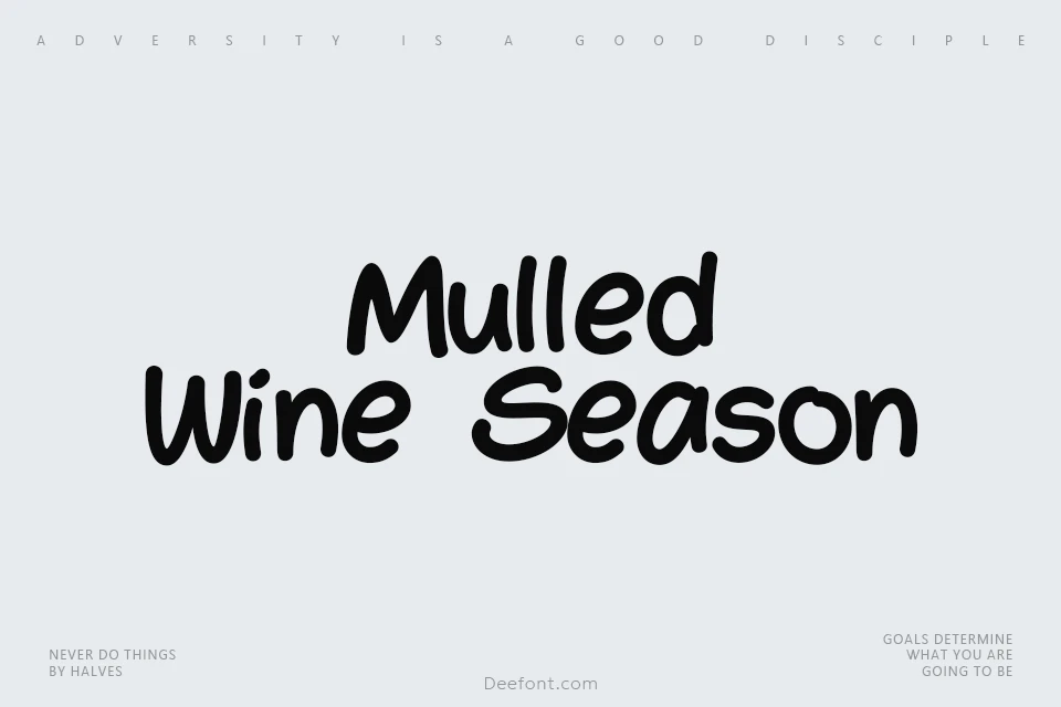 Mulled Wine Season Font