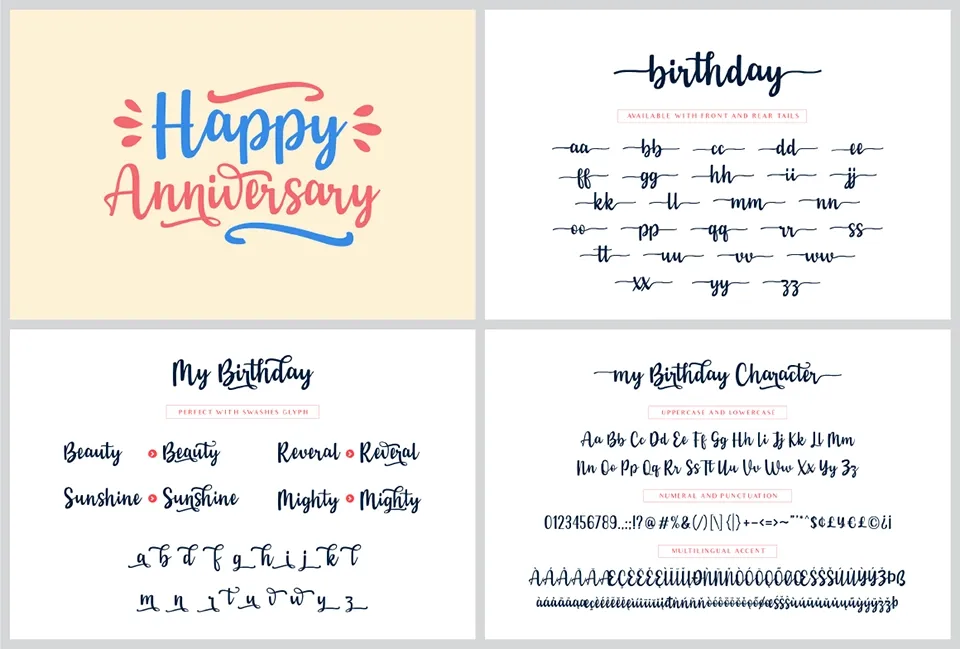 My Birthday Font