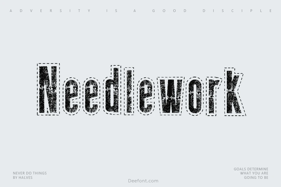 Needlework US Font