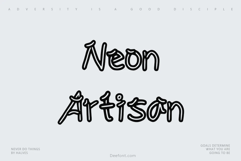 Neon Artisan Font