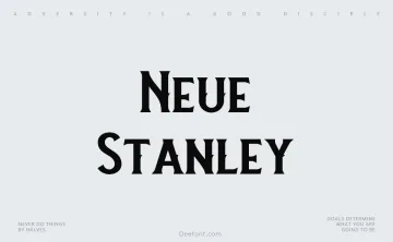 Neue Stanley Font