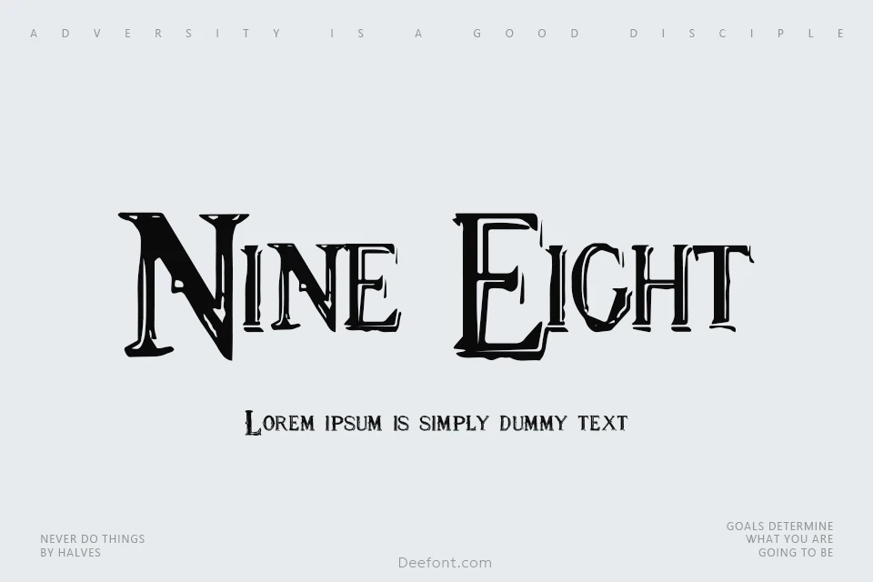 Nine Eight Font