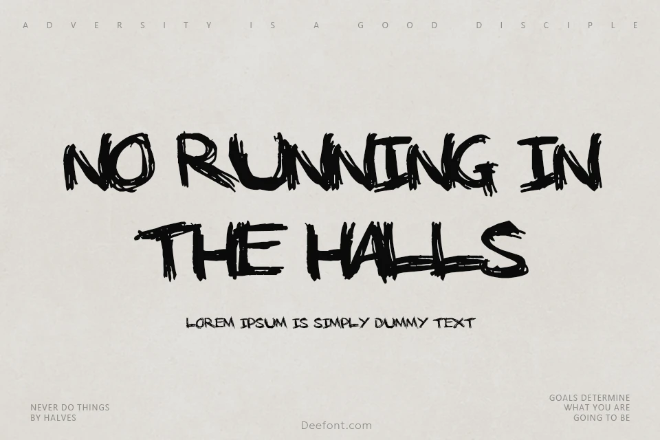 No Running In The Halls Font