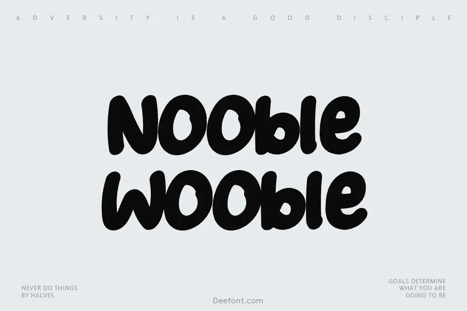 Nooble Wooble Font