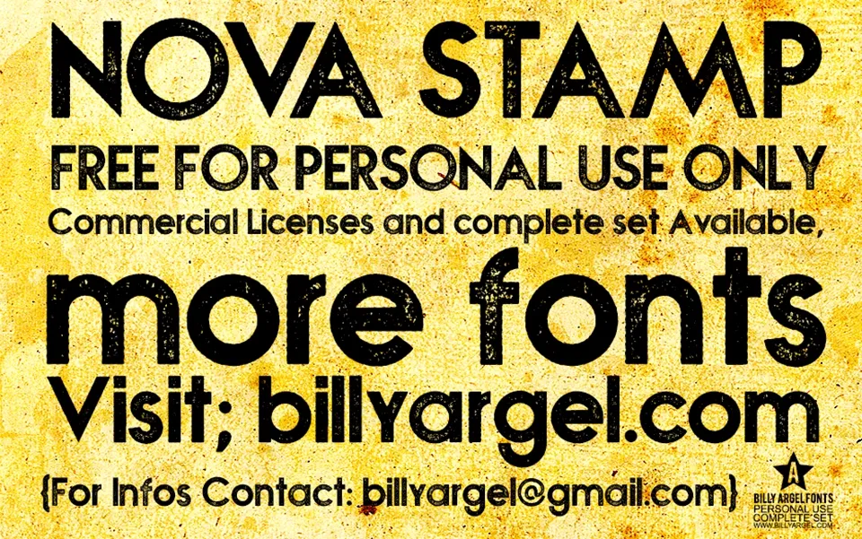 Nova Stamp Font