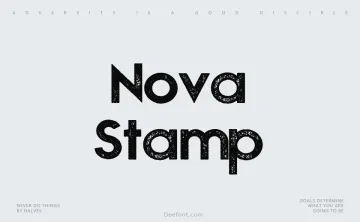 Nova Stamp Font